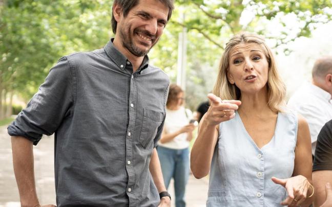 Ernest Urtasun y Yolanda Díaz, el pasado junio en la presentación de las listas de Sumar al 23-J.