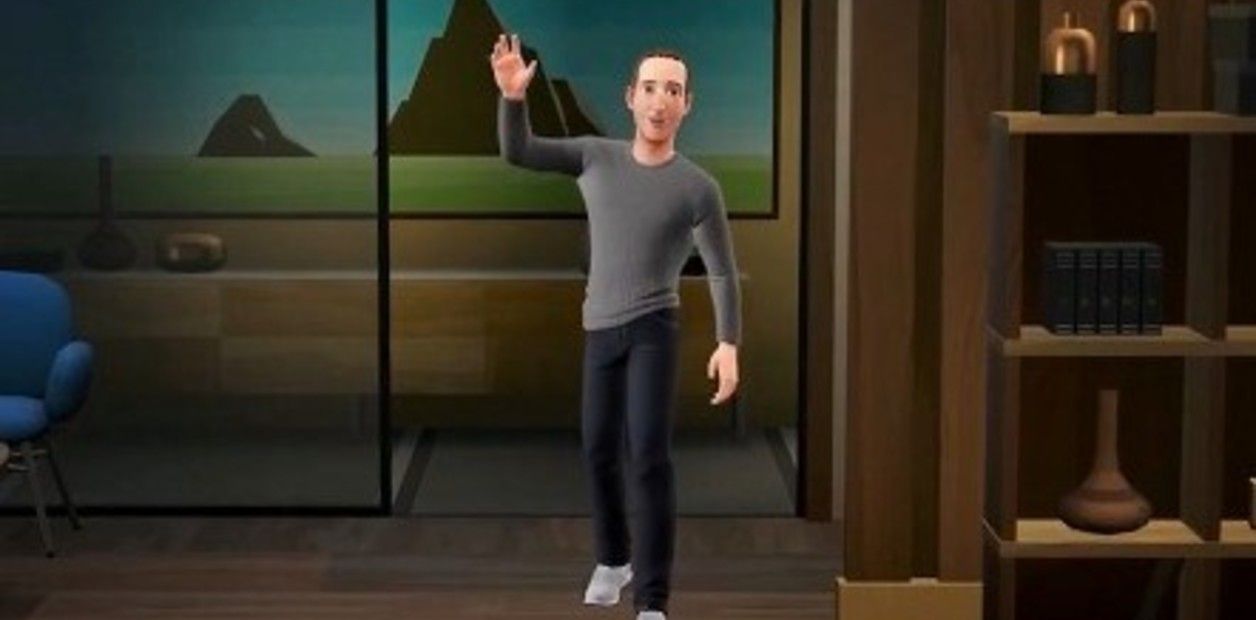 Imagen de cuerpo entero del avatar de Mark Zuckerberg.