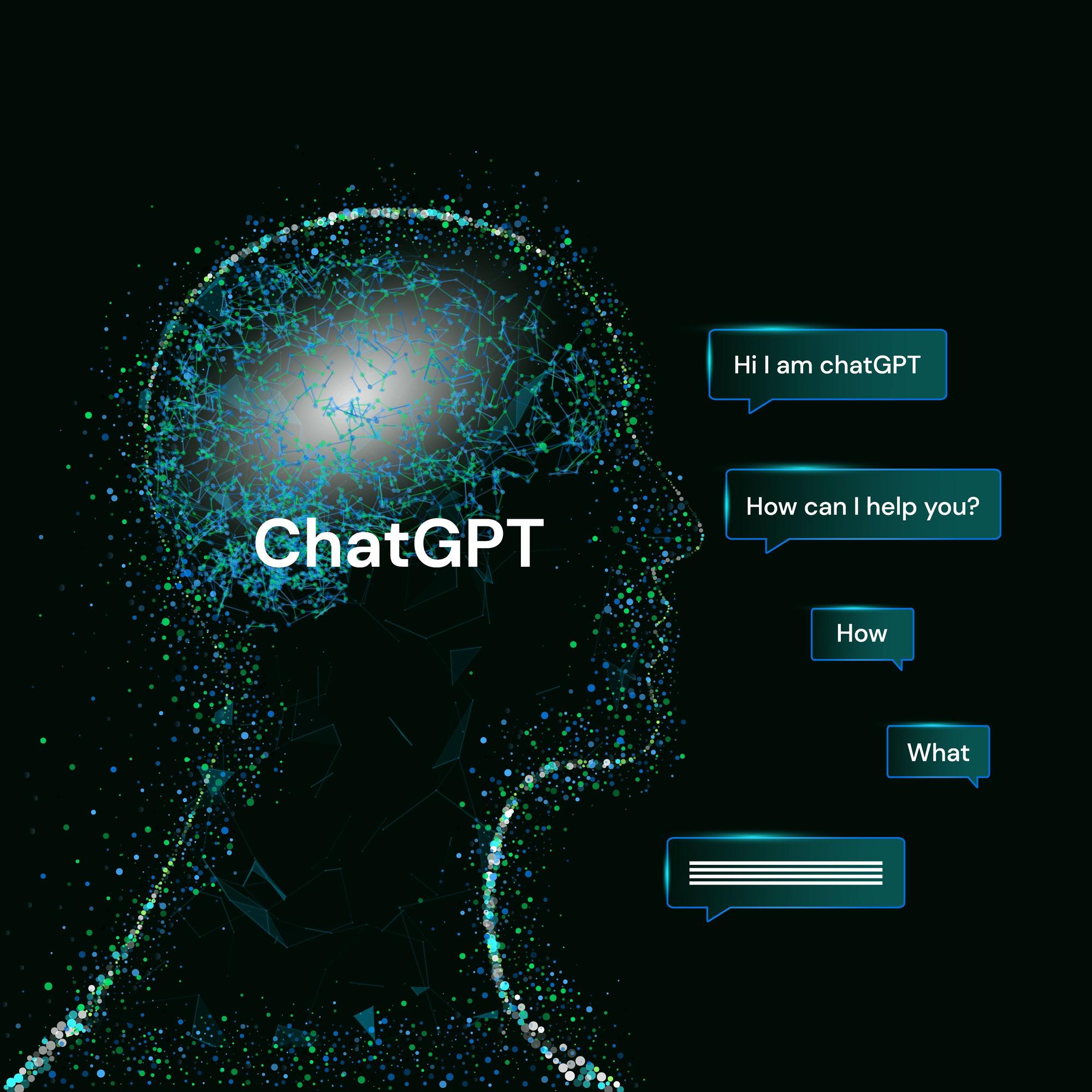 Simulación de una conversación con ChatGPT.