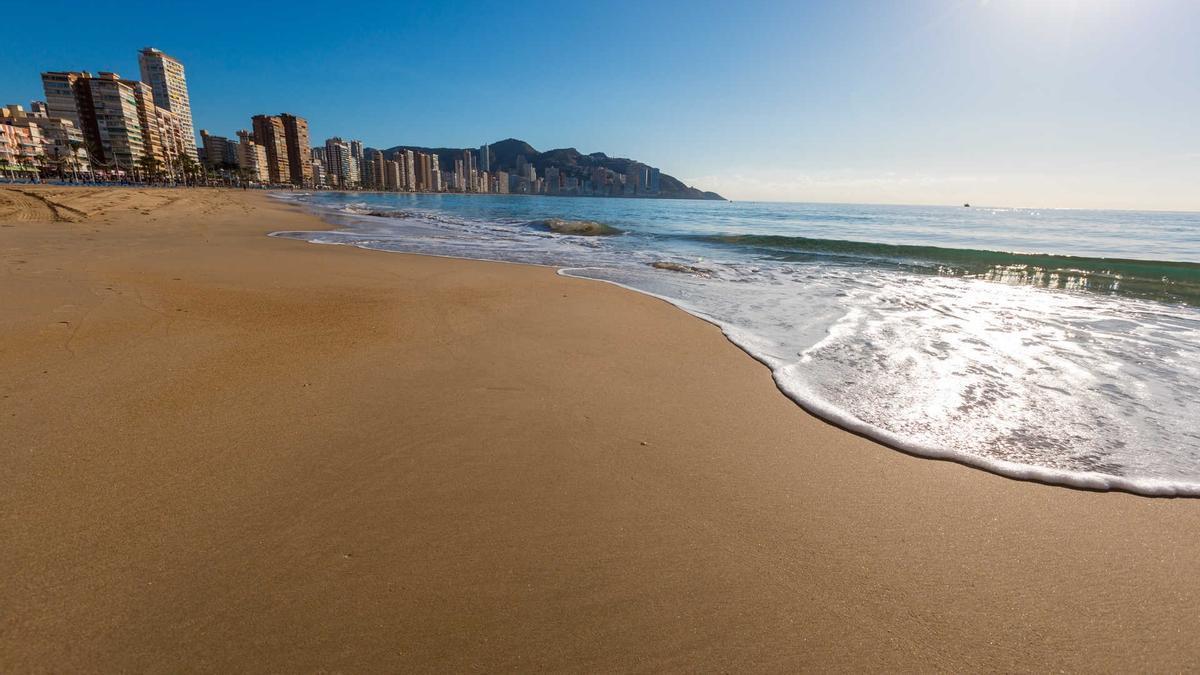 Playa de Levante de Benidorm (Alicante) en imagen de archivo