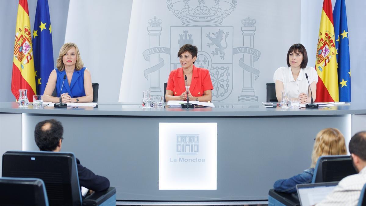 La rueda de prensa de este martes posterior al Consejo de Ministros, sin Belarra.