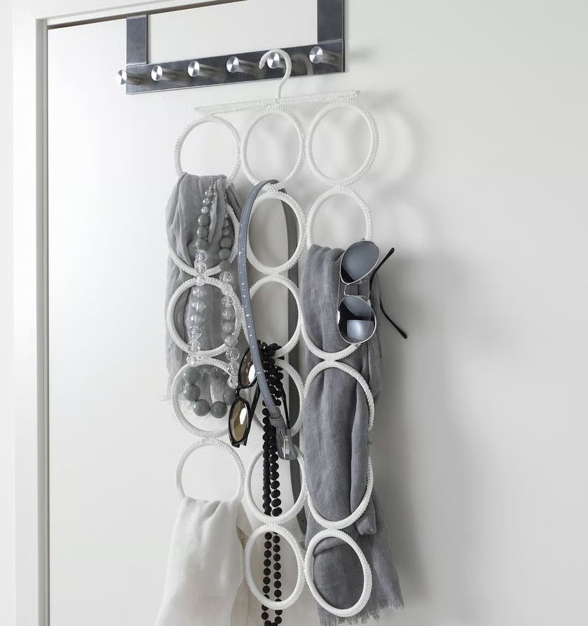 Percha vertical para pañuelos, corbatas, collares...