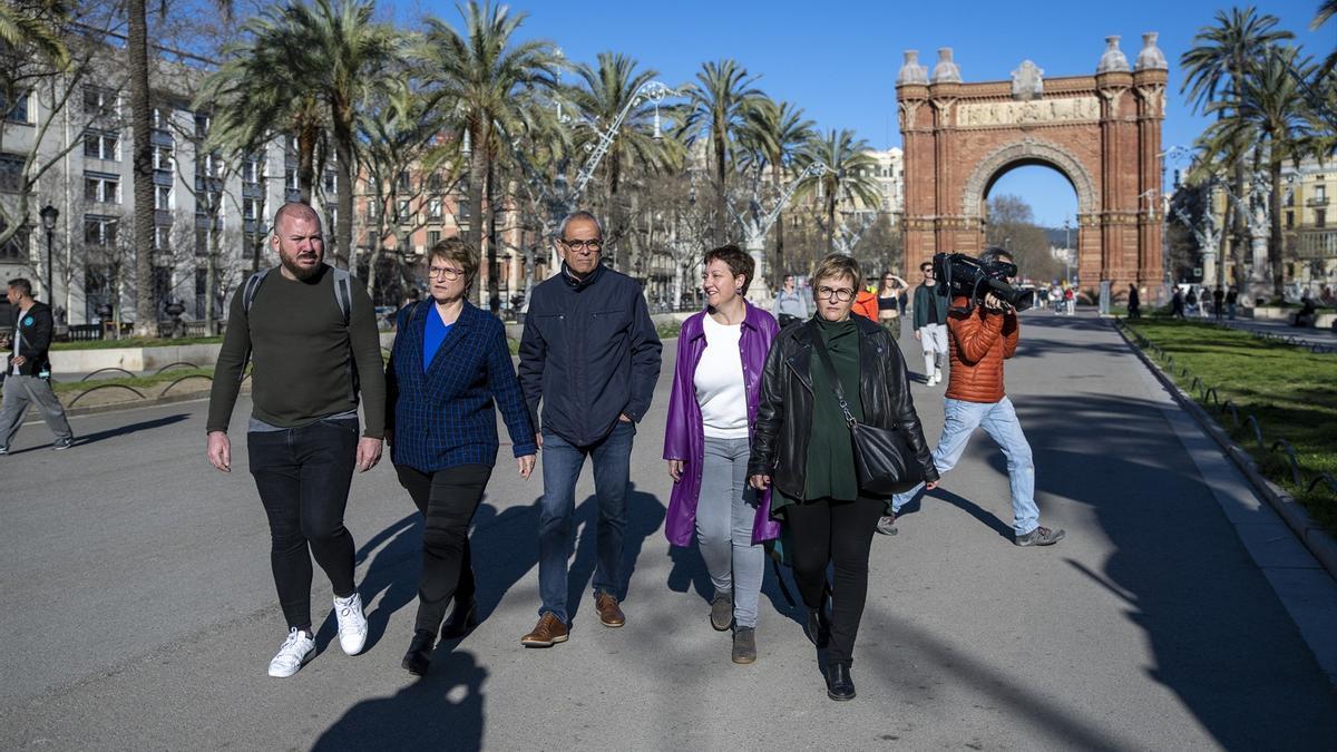 Los miembros de la Mesa del Parlamento de Catalunya en la XI Legislatura, Lluís Guidó (Junts); Ramona Barrufet (PDeCAT); Anna Simó (ERC) y Lluís Corominas (Junts).