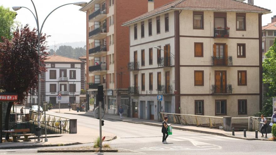 En imagen una zona del casco urbano de Igorre