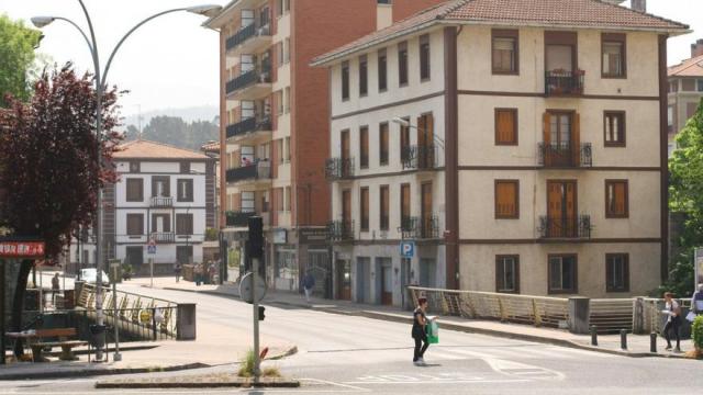 En imagen una zona del casco urbano de Igorre