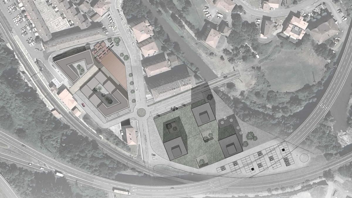 Proyecto que se propone para suelos de antigua Lipmesa en el barrio Areta de Laudio