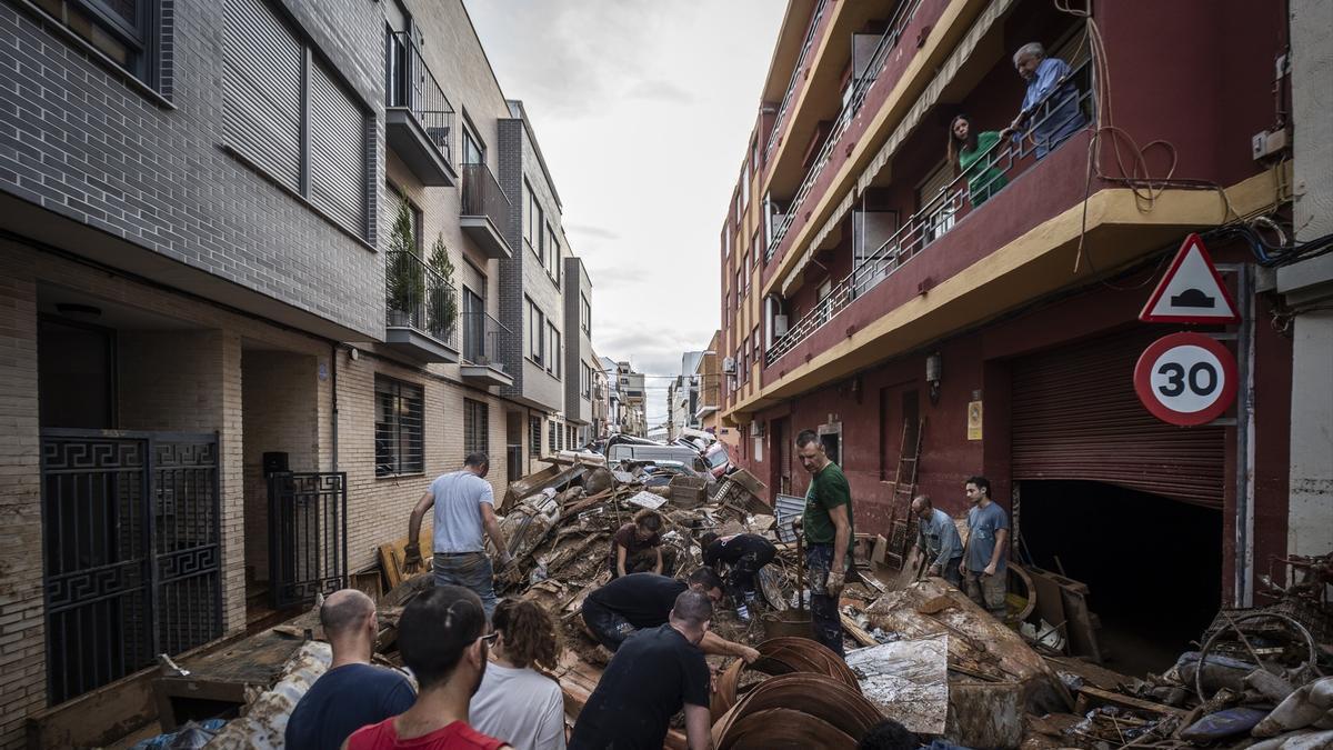 Calles afectadas por la DANA en Sedavi, Valencia