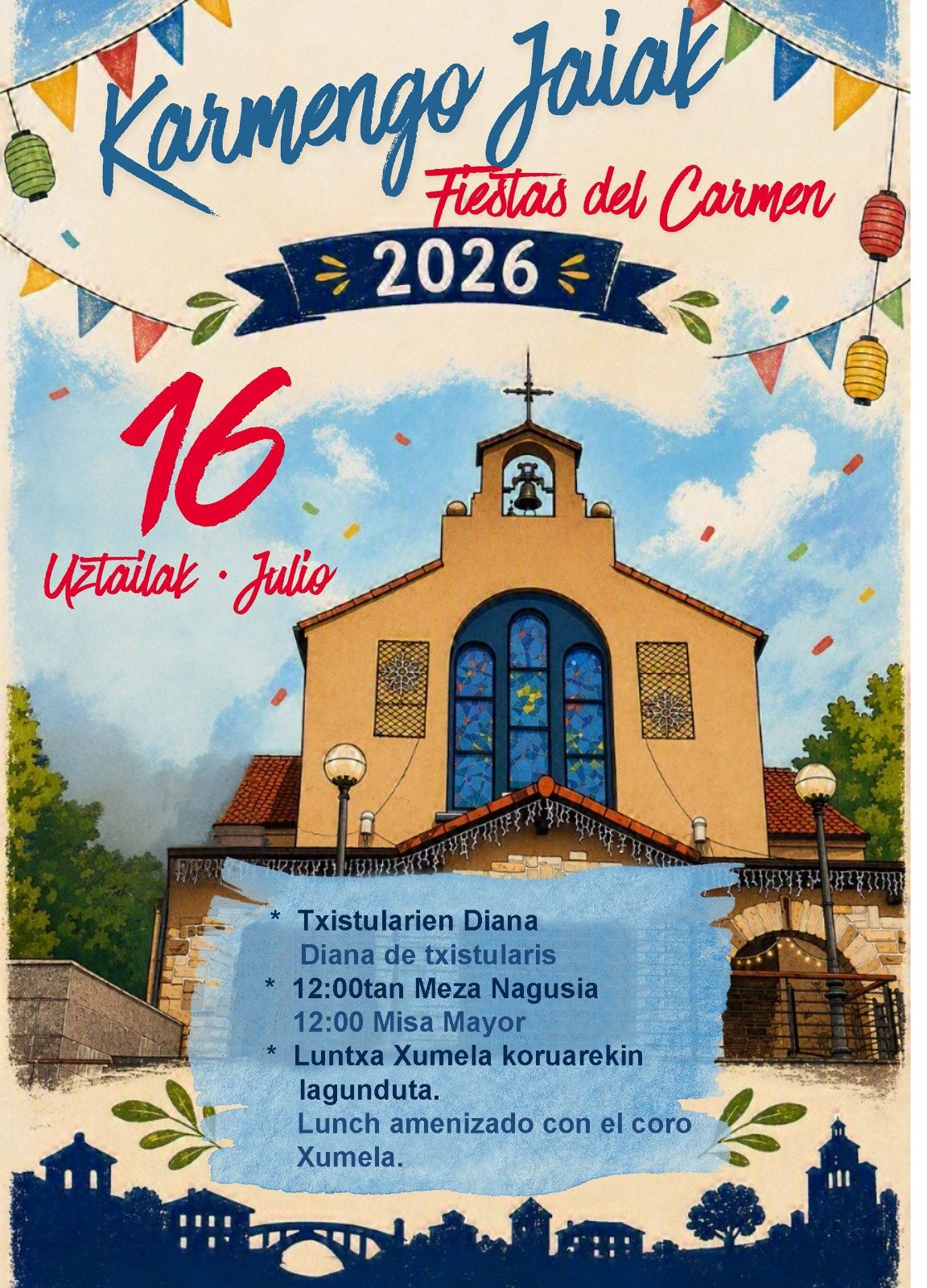 Cartel con la programación.