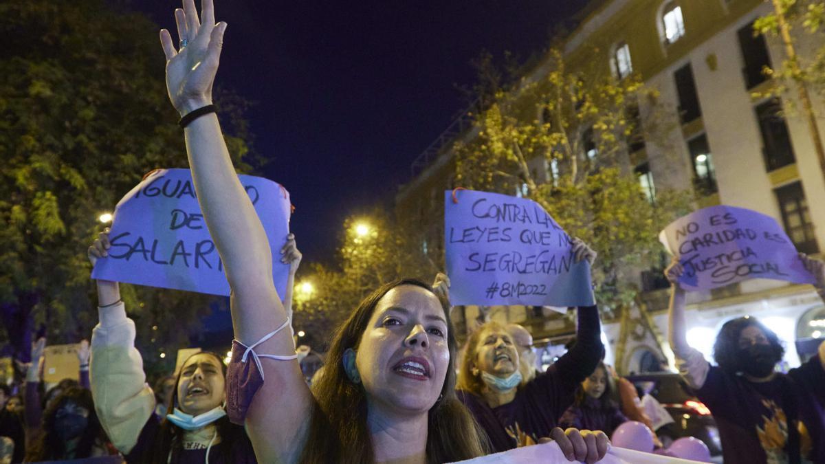 Imagen de una manifestación del 8M.