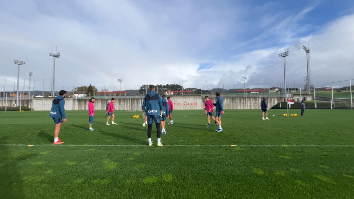 Imagen del entrenamiento de hoy en Lezama 