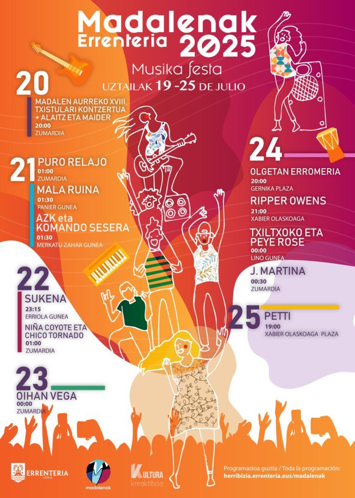 Cartel de los conciertos de madalenas