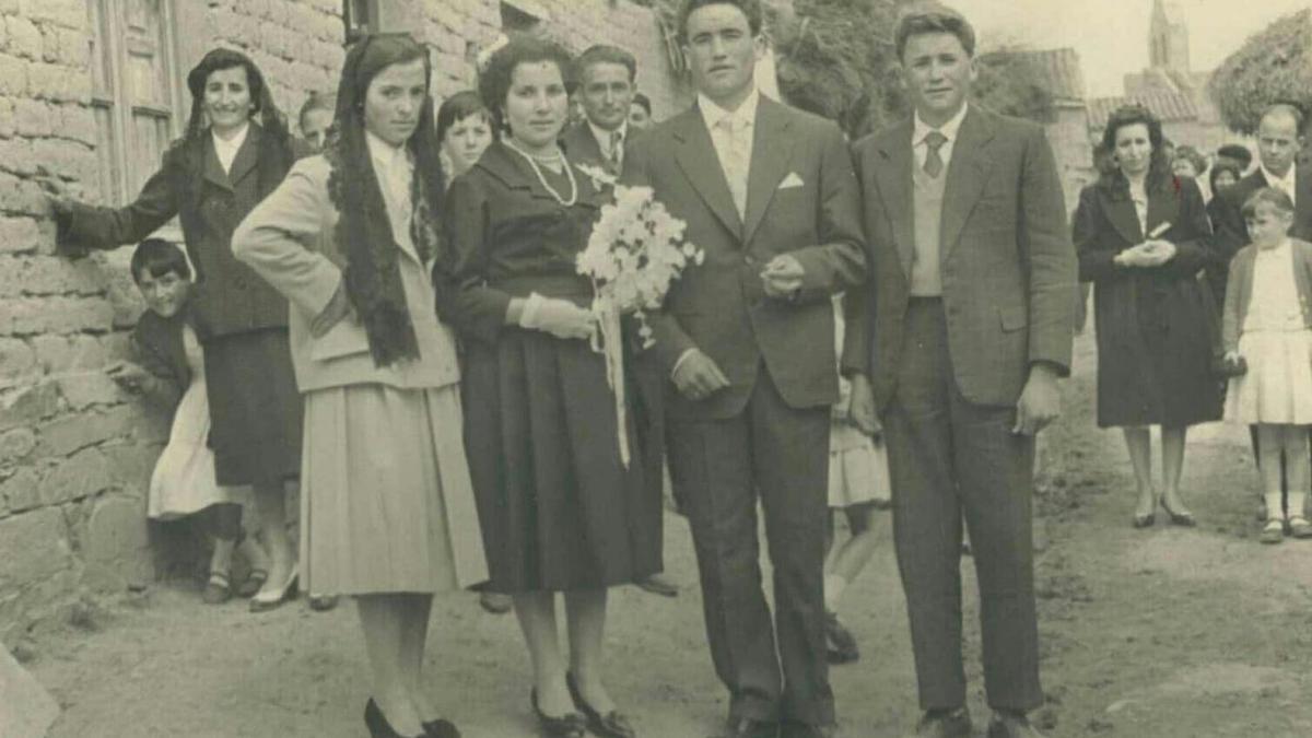 Fincias y Calabor, el día de su boda.