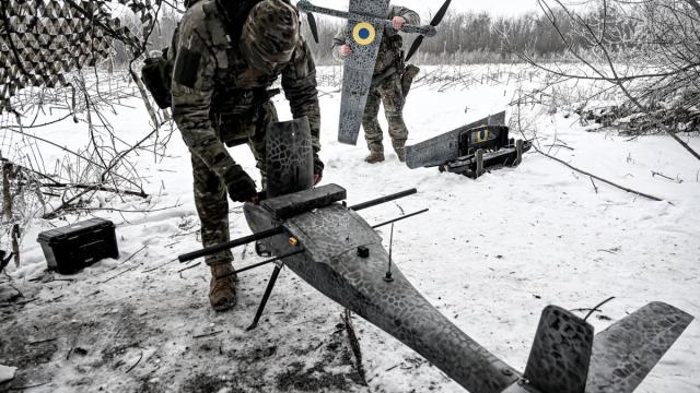 Soldados ucranianos, en el frente.