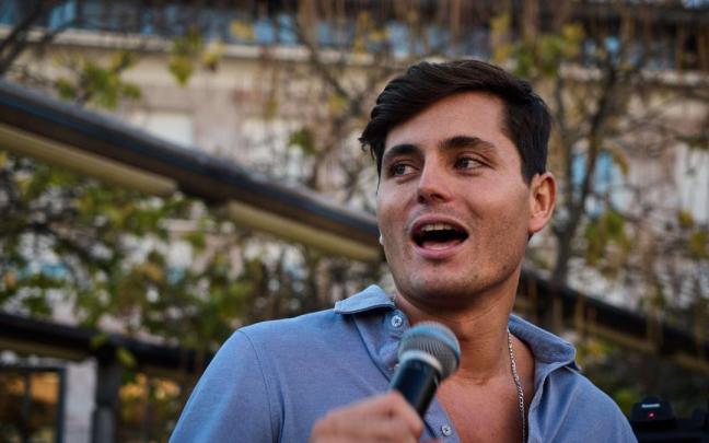 Vito Quiles, durante su acto en Iruñea.