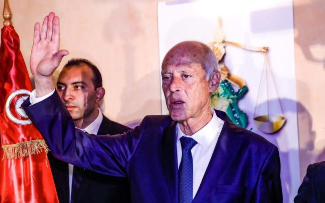 El presidente de Túnez, Kais Said, en una foto de archivo. El presidente de Túnez, Kais Said, en una foto de archivo.