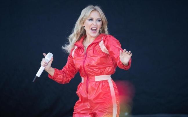 Kylie Minogue, en un concierto en Reino Unido.