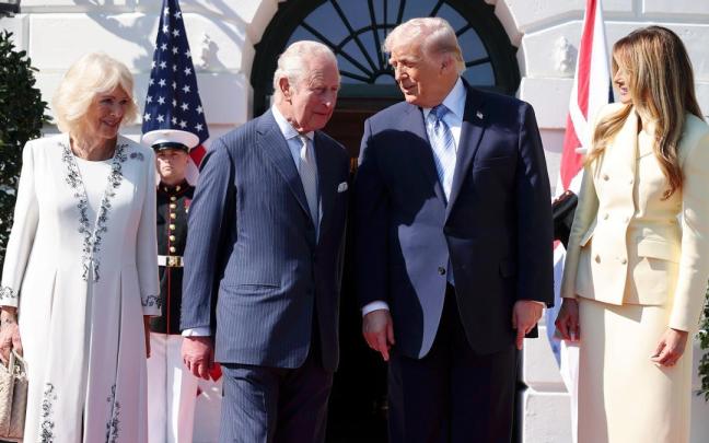 Donald y Melania Trump reciben en la Casa Blanca a los reyes británicos