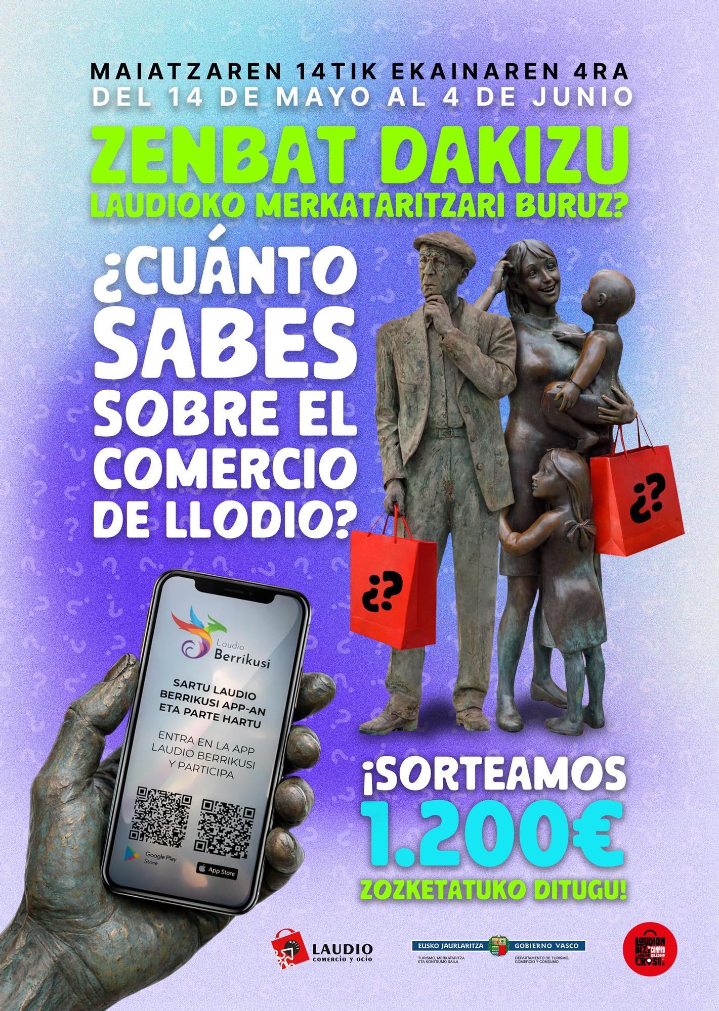 Cartel de la nueva campaña comercial en Laudio