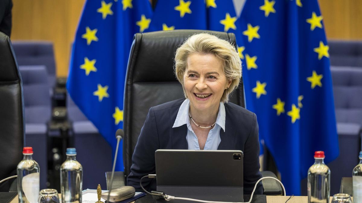 Ursula von der Leyen, presidenta de la Comisión Europea, que ha tirado a patada a seguir sobre la ley de amnistía española