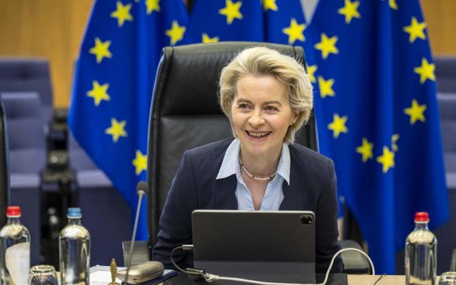 Ursula von der Leyen, presidenta de la Comisión Europea, que ha tirado a patada a seguir sobre la ley de amnistía española