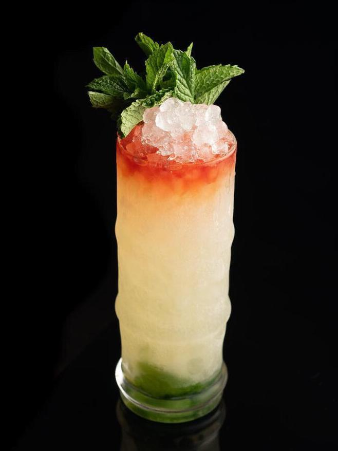 Refrescante bebida con perlitas de hielo.