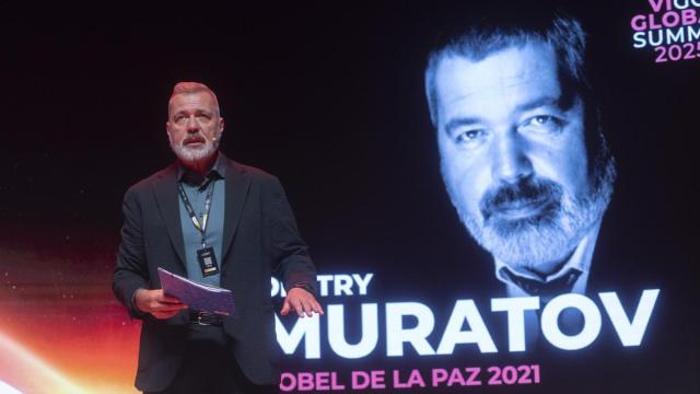 El premio Nobel de la Paz 2021 y exeditor jefe de Nóvaya Gazeta, Dmitri Murátov.