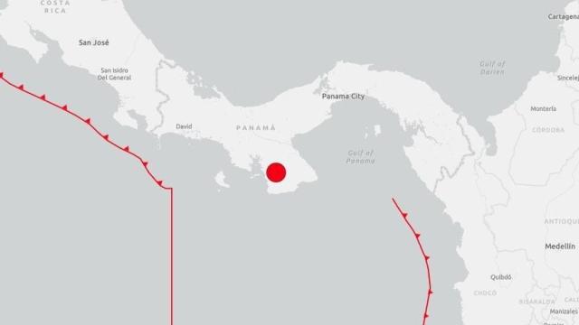 Terremoto magnitud 7,6 en el centro-sur de Panamá.