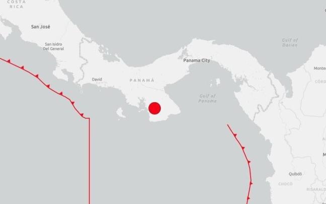 Terremoto magnitud 7,6 en el centro-sur de Panamá.