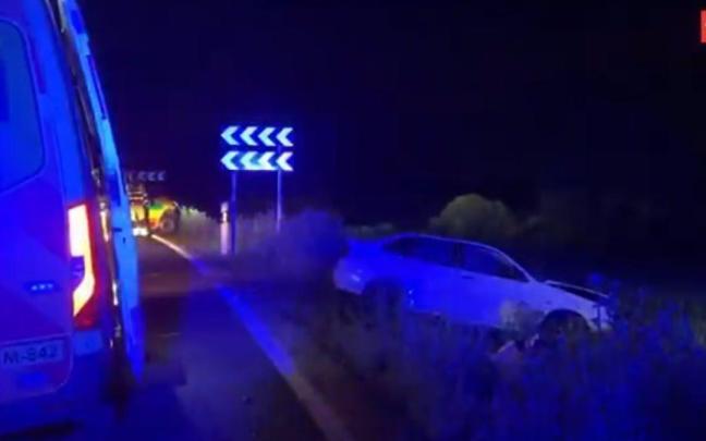 Accidente de tráfico en la M 113 por choque fronto lateral entre dos coches