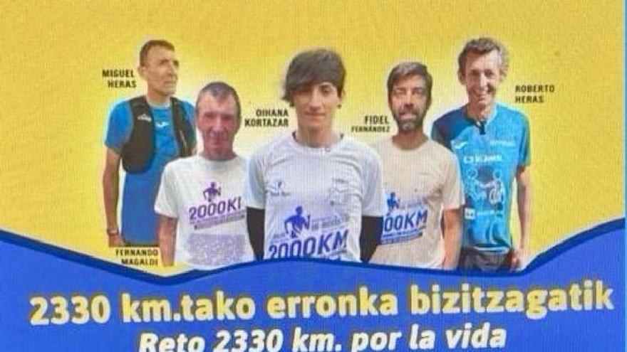 Cartel del reto 'Correr por los que no pueden' que tendrá lugar el viernes en Lazkao.