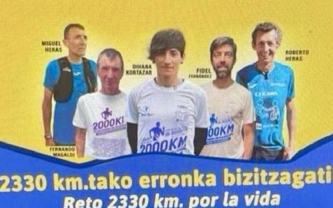 Cartel del reto 'Correr por los que no pueden' que tendrá lugar el viernes en Lazkao.