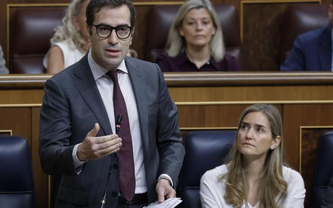 Carlos Cuerpo, durante su intervención en el Congreso.