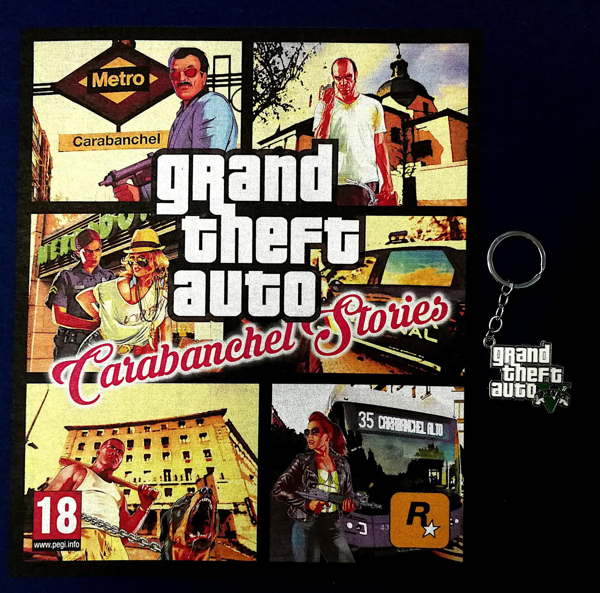 Una portada del videojuego 'GTA' personalizada para Carabanchel.