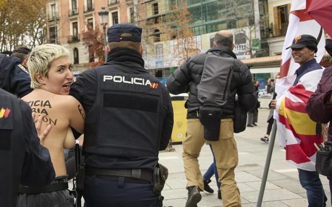 La protesta de Femen en la que habría tenido lugar el abuso.