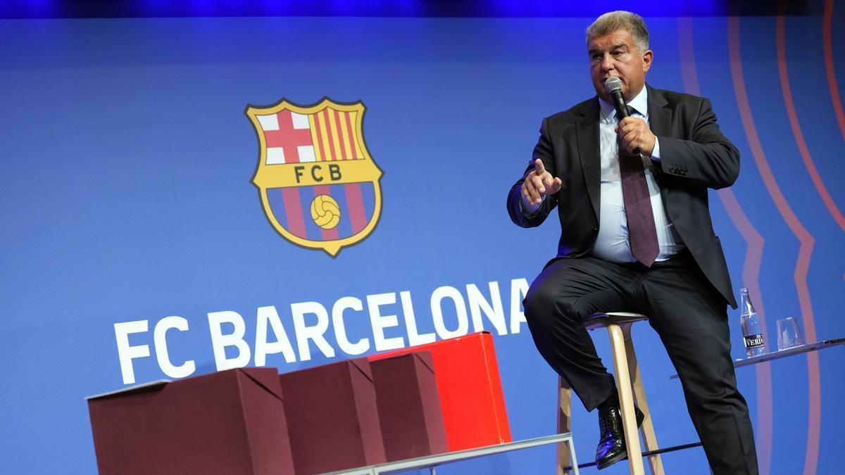 Laporta, durante su comparecencia por el 'caso Negreira'.