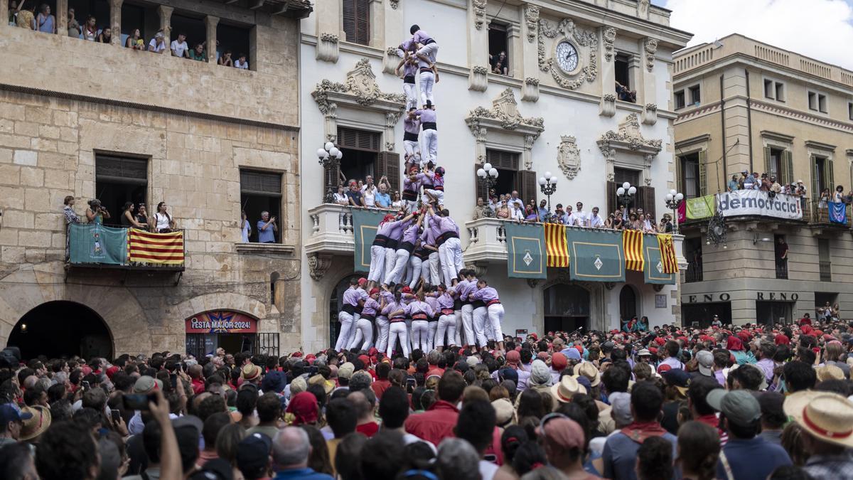 Diada castellera de Sant Fèlix este viernes en Vilafranca del Penedès, Barcelona.