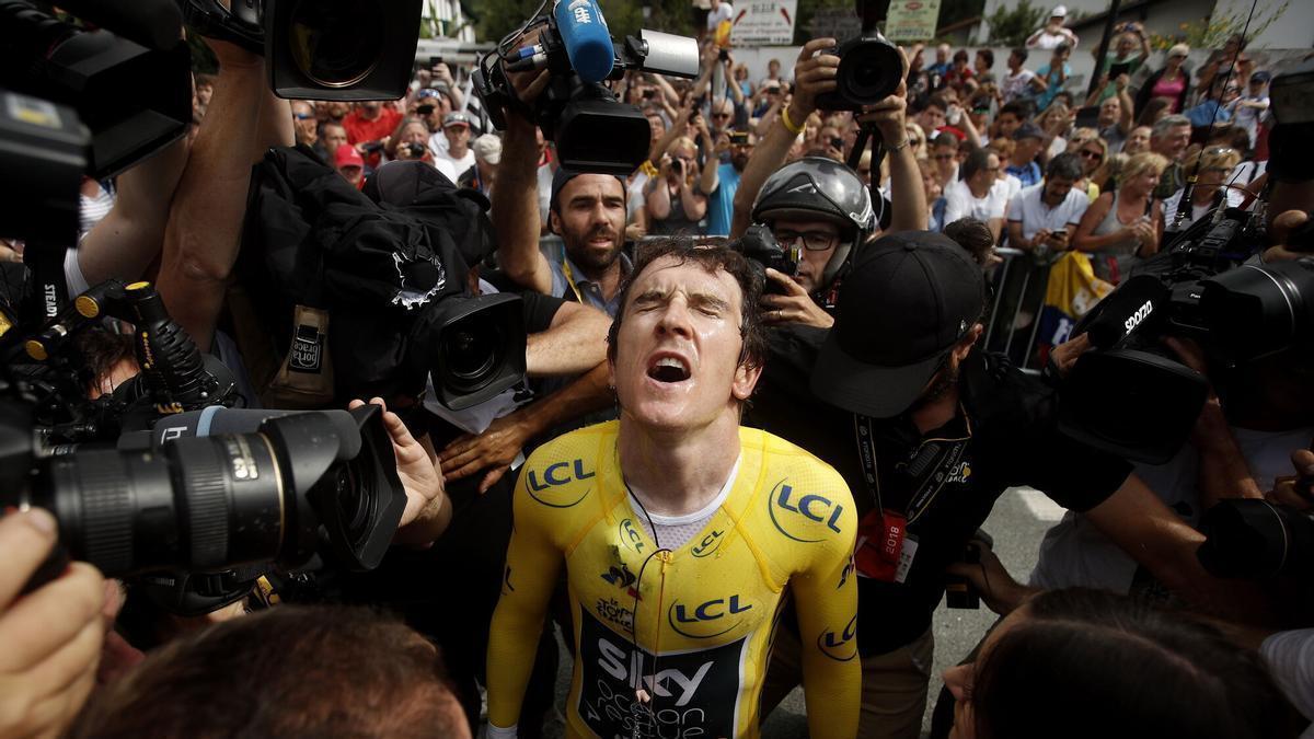 Geraint Thomas, tras su victoria en el Tour de 2018.