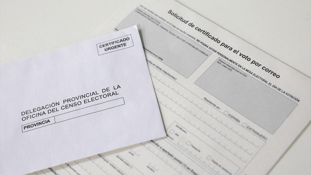 Una solicitud para el voto por correo