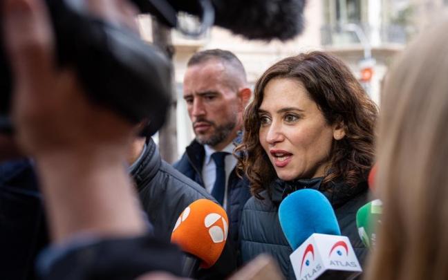 Isabel D&iacute;az Ayuso comparece ante los medios.