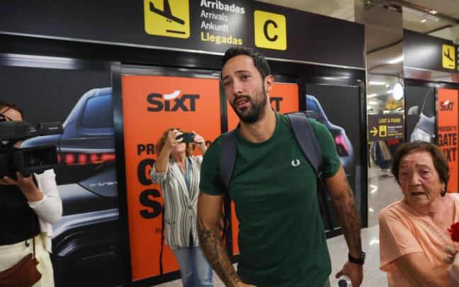 Valtònic a su llegada al aeropuerto de Palma.