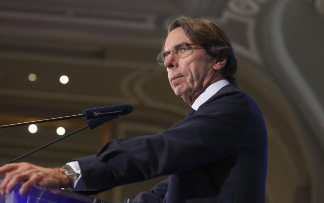 José María Aznar, durante su intervención en el Foro Nueva Economía.