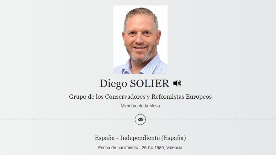 Diego Solier, exdiputado en el Parlamento Europeo por SALF
