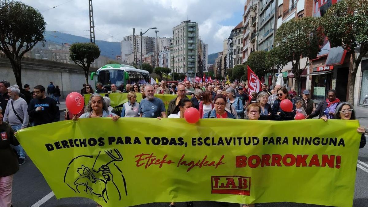 LAB apuesta por "aumentar" la "presión" de la clase trabajadora para conseguir el "reparto del empleo, el reparto de los cuidados y el reparto de la riqueza.