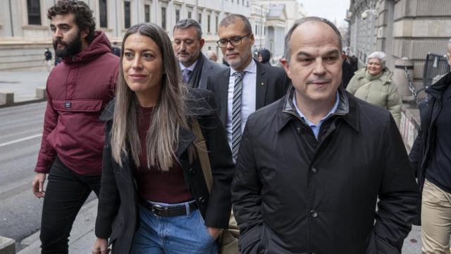 La portavoz de Junts en el Congreso de los Diputados, Míriam Nogueras, con el secretario general, Jordi Turull, en una imagen de archivo