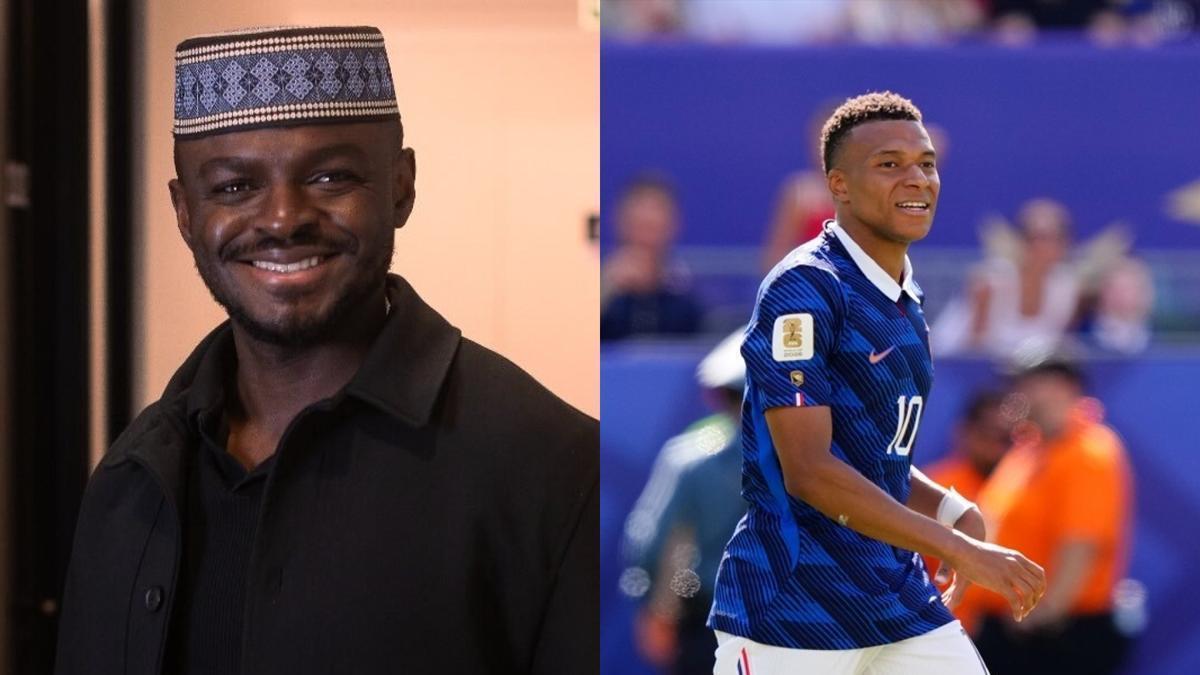 El creador de contenido Albie Nguma y el jugador de Francia Kylian Mbappé