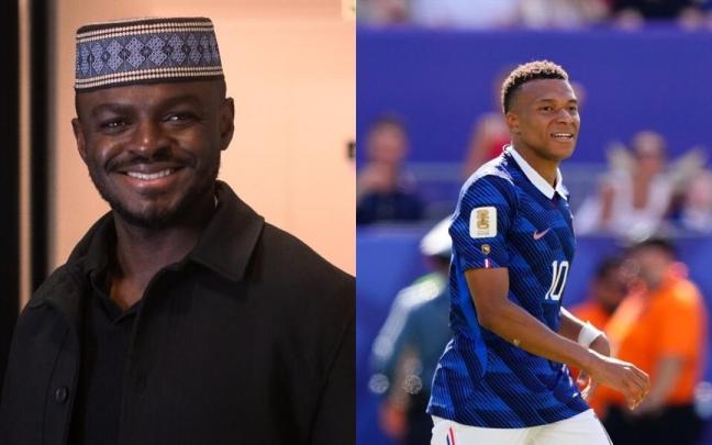 El creador de contenido Albie Nguma y el jugador de Francia Kylian Mbappé