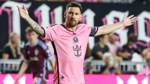 Leo Messi, con el Inter Miami durante la final de la Campeones Cup, en la que marcó un gol y dio una asistencia para la victoria por 2-0 ante Cruz Azul.