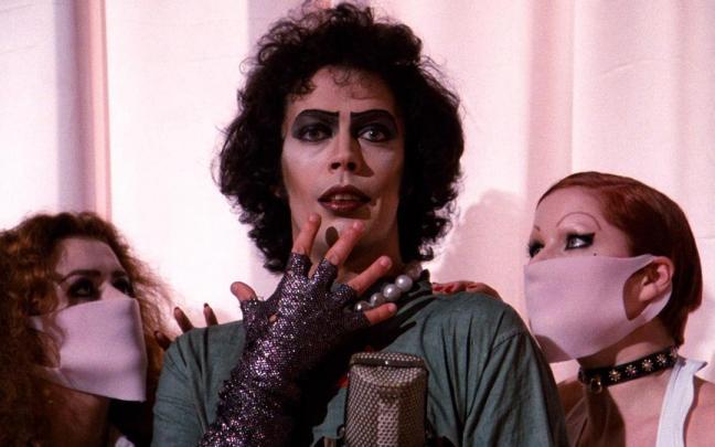 Tim Curry como el Dr. Frank-N-Furter en 'The rocky horror picture show'