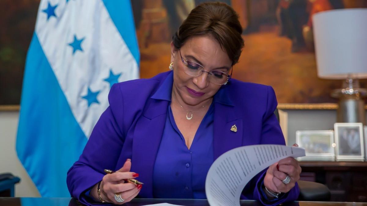 La presidenta de Honduras, Xiomara Castro.