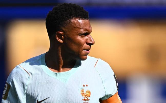 Mbappé, en el partido ante Marruecos.